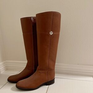 Tory Burch Jolie Tall Brown Leather Riding Boots NEVER WORN